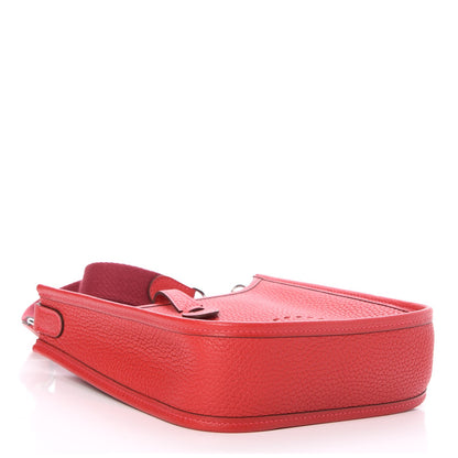 Hermes Taurillon Clemence Evelyne TPM Rouge Casaque 4 of 8