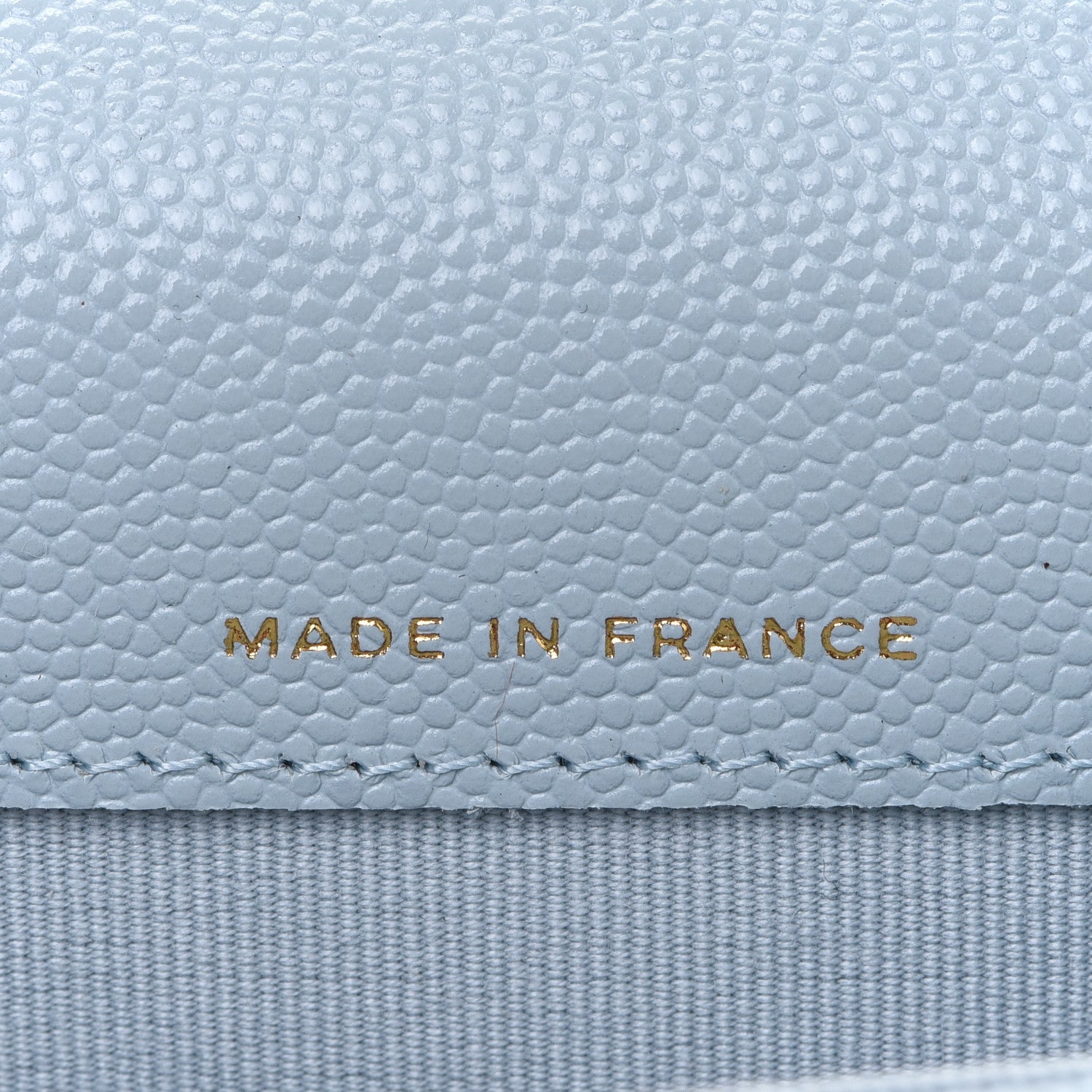 Chanel Caviar Quilted Flap Card Holder Wallet Light Blue 7 of 9