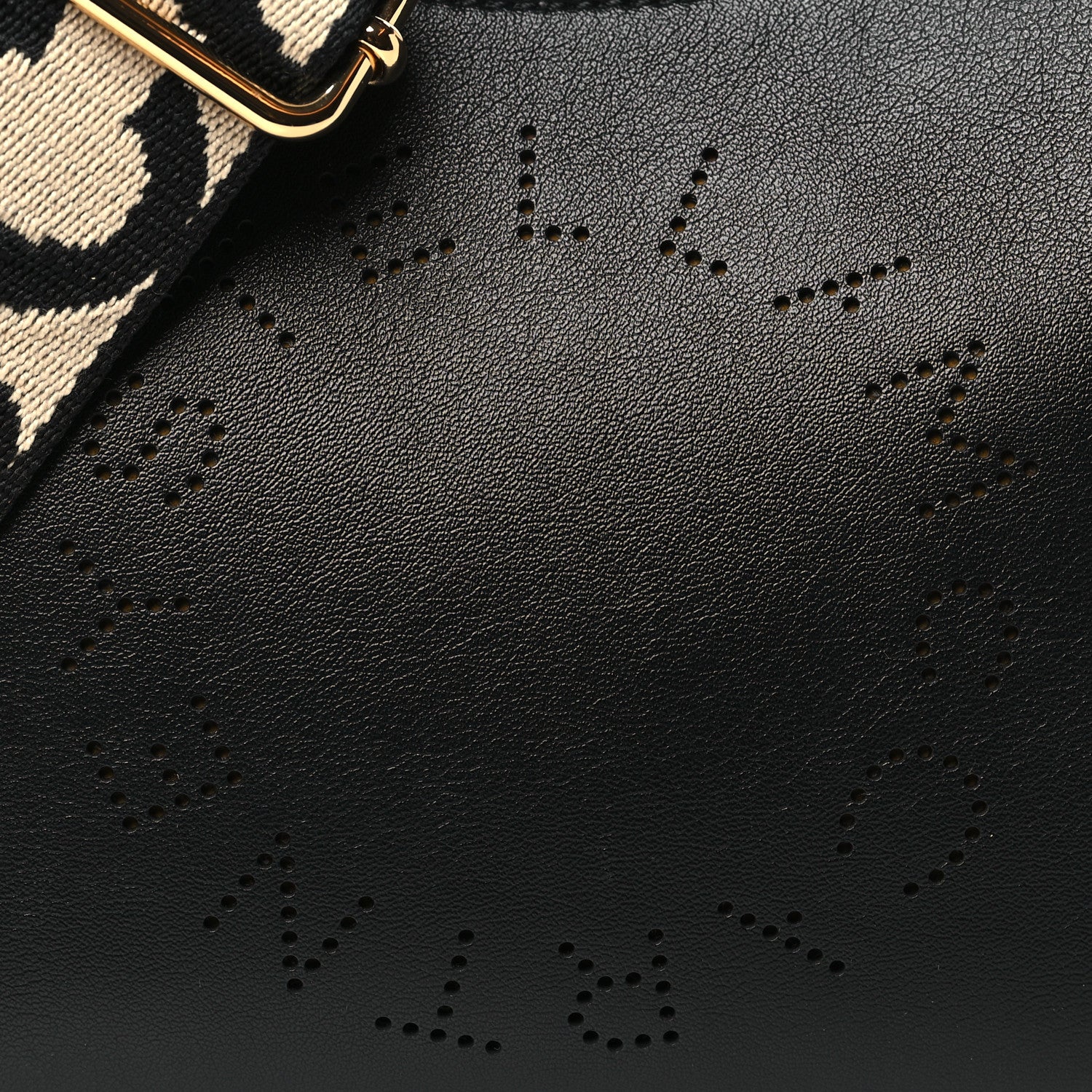 Stella McCartney Eco Alter Nappa Perforated Logo Small Shoulder Bag Black 7 of 10