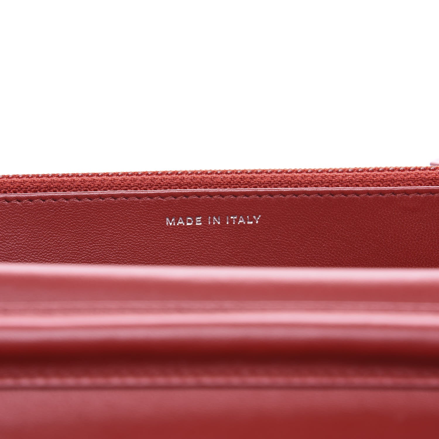 Chanel Lambskin Quilted Wallet On Chain WOC Red 6 of 10