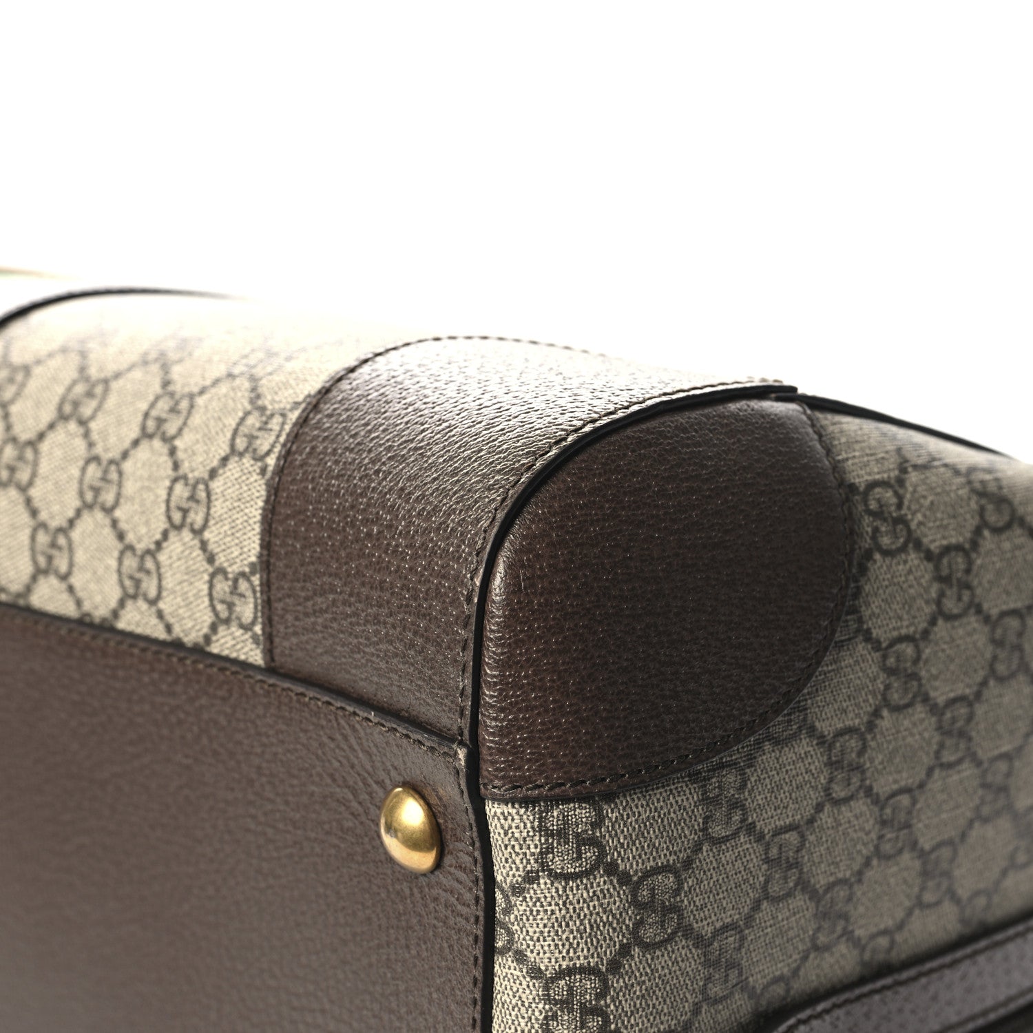 Gucci GG Supreme Monogram Textured Dollar Calfskin Web Large Savoy Duffle Bag Beige Ebony 11 of 11