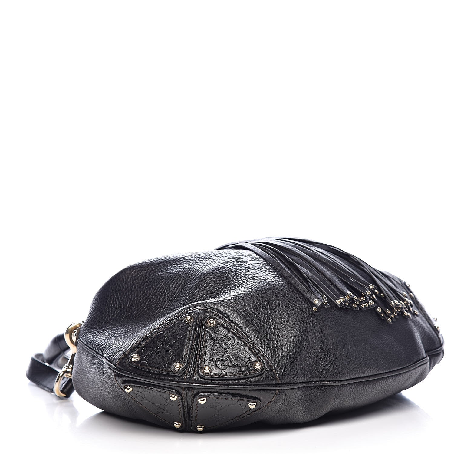 Gucci Calfskin Large Indy Top Handle Hobo Black 4 of 15