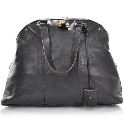 Saint Laurent Leather Oversized Muse Chocolate Brown 1 of 9