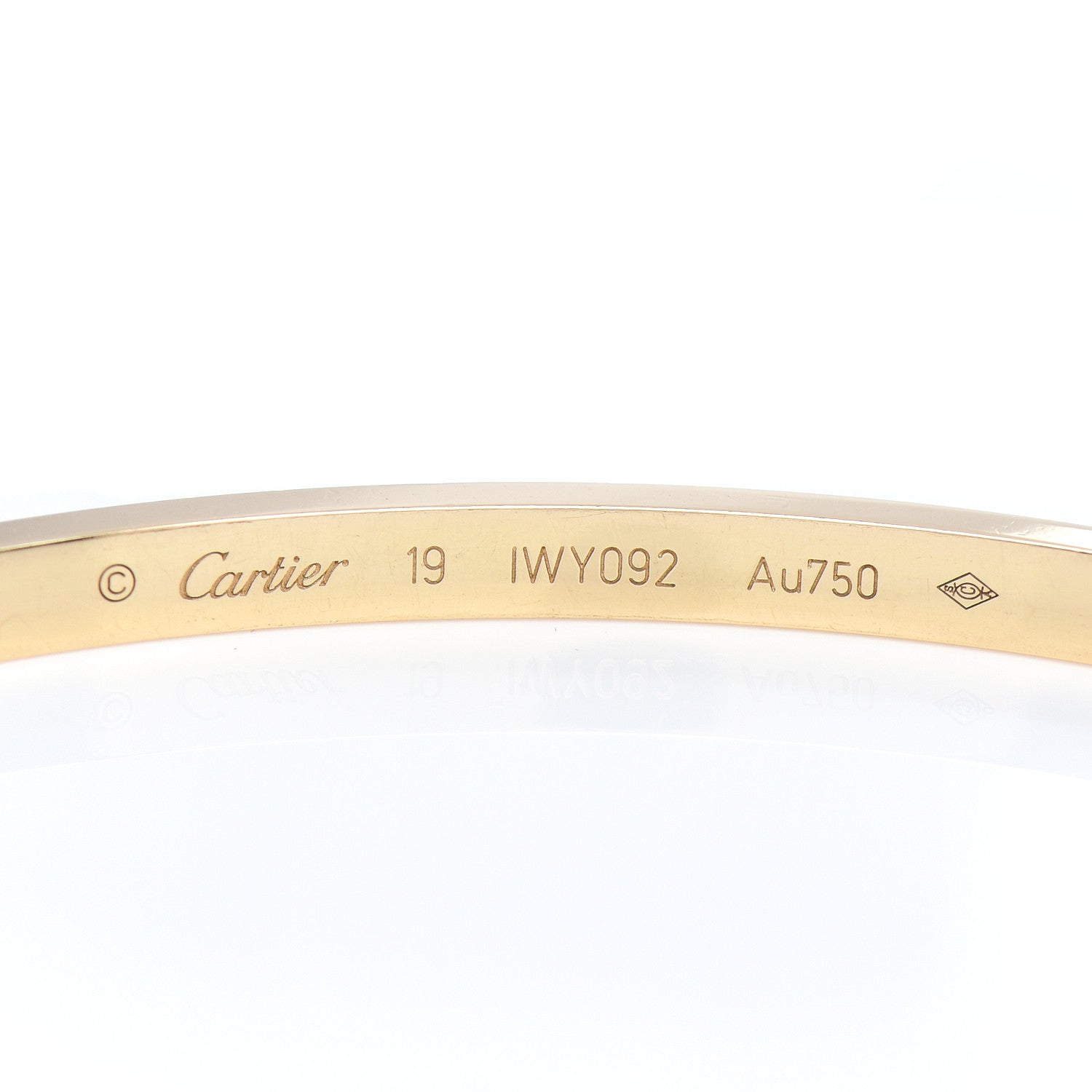 Cartier 18K Yellow Gold Small LOVE Bracelet 19 3 of 4