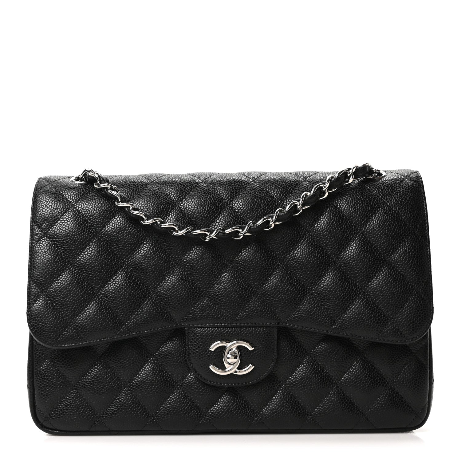 Chanel Caviar Quilted Jumbo Double Flap Black 1 of 11