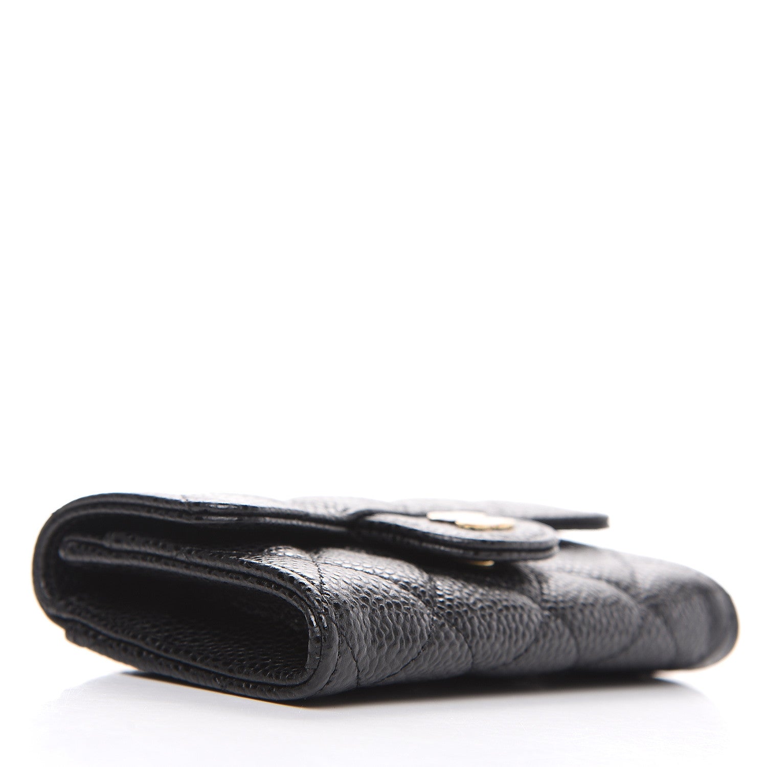 Chanel Caviar Quilted Flap Card Holder Wallet Black 3 of 8