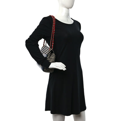 Chanel Jersey Quilted Jumbo Coco Sailor Flap Navy White Red 2 of 12