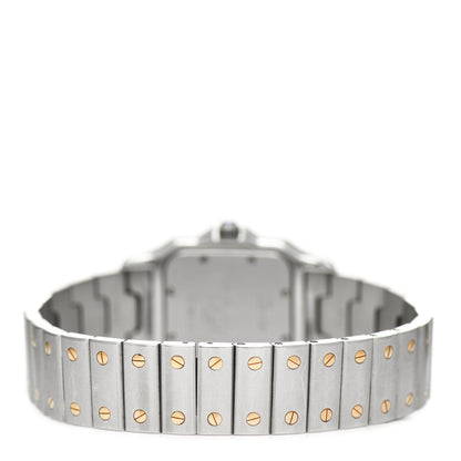 Cartier Stainless Steel 18K Yellow Gold 29mm Santos De Cartier Galbee Quartz Watch 3 of 4