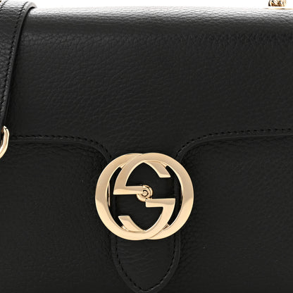 Gucci Dollar Calfskin Small Interlocking G Shoulder Bag Black 8 of 10