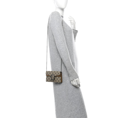Gucci GG Supreme Monogram Super Mini Dionysus Shoulder Bag Taupe 2 of 11