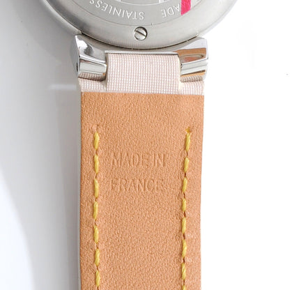 Louis Vuitton Stainless Steel Douceur Diamond Mother of Pearl 28mm Tambour Lovely Quartz Watch Pink 7 of 8