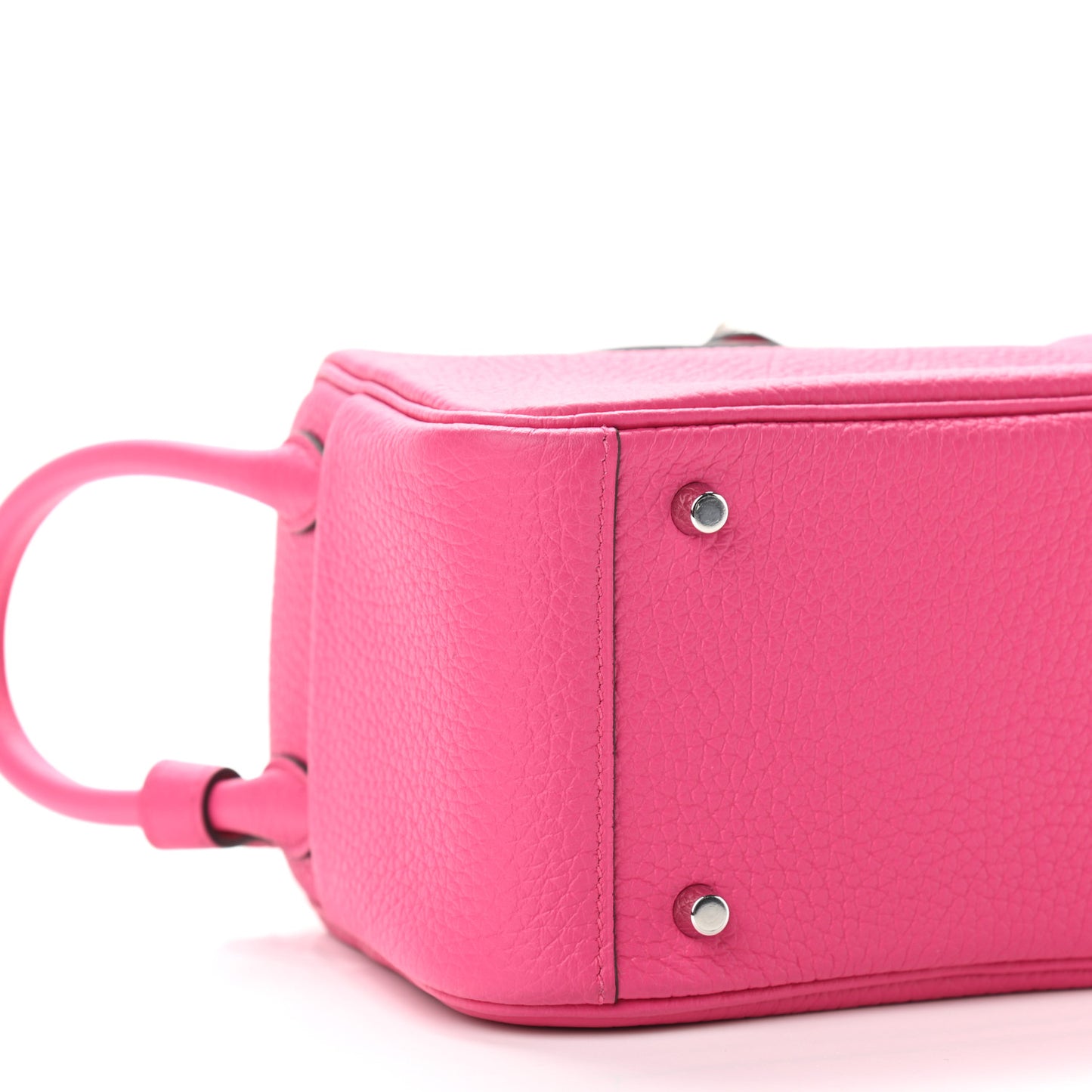 Taurillon Clemence Mini Lindy 20 Rose Shocking