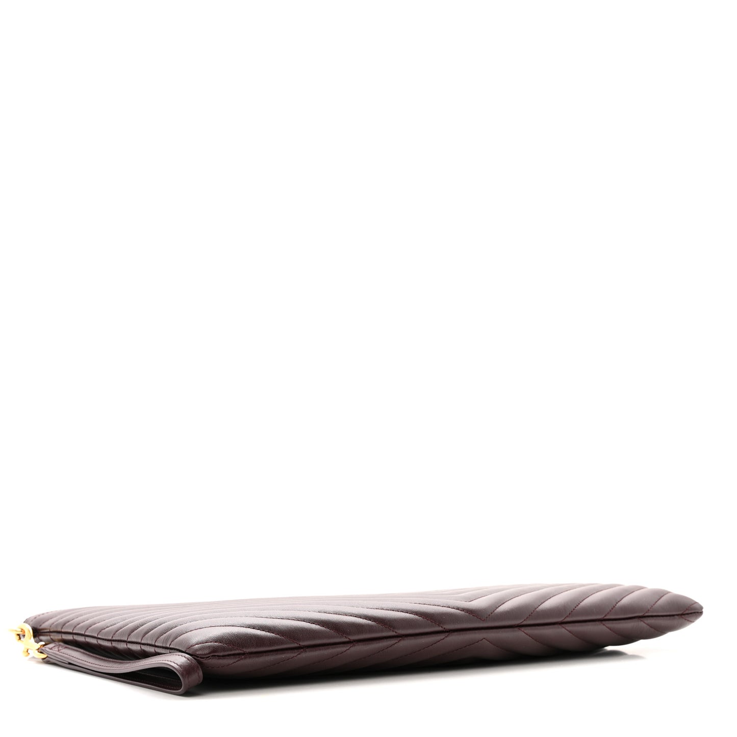 Calfskin Matelasse Chevron Monogram Document Holder Amaranto