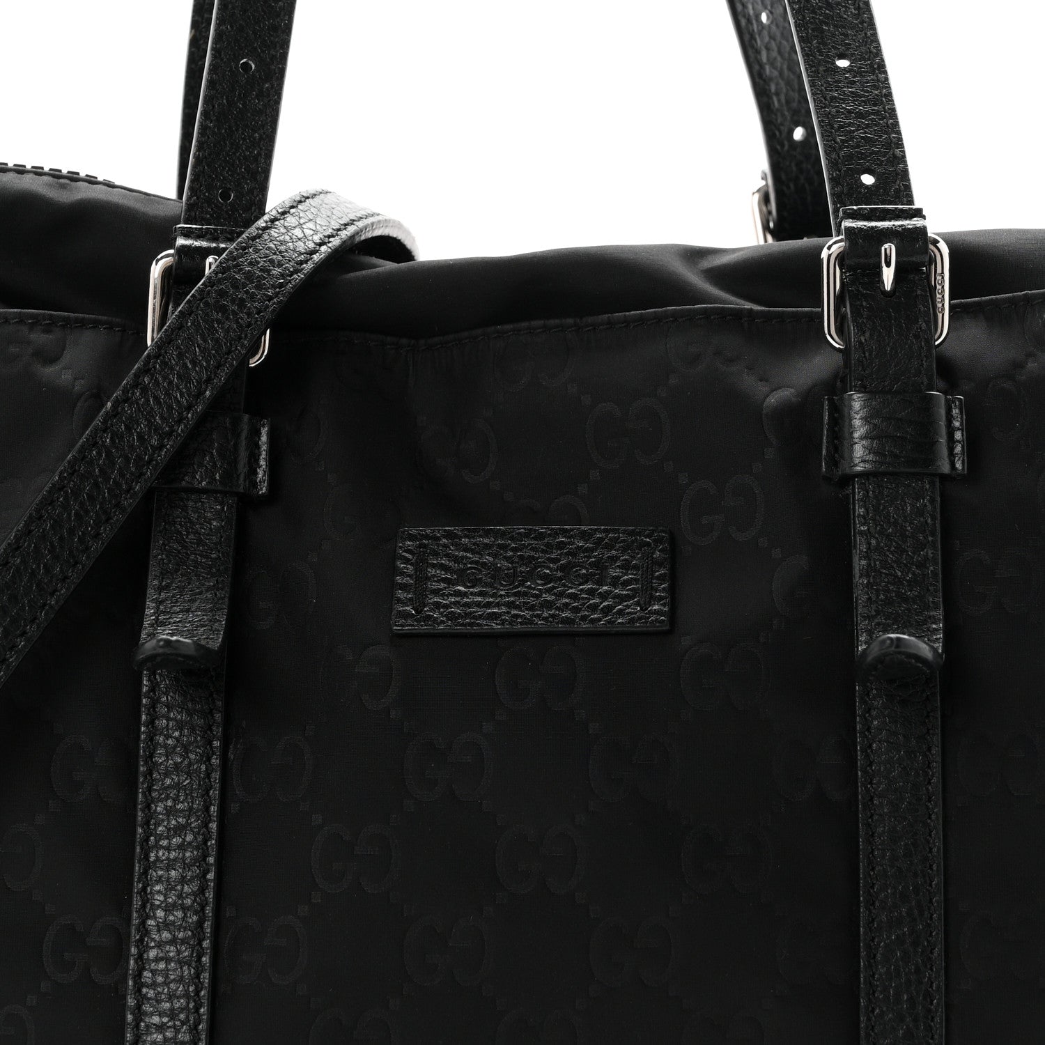 Gucci Nylon Monogram Tote Black 8 of 11