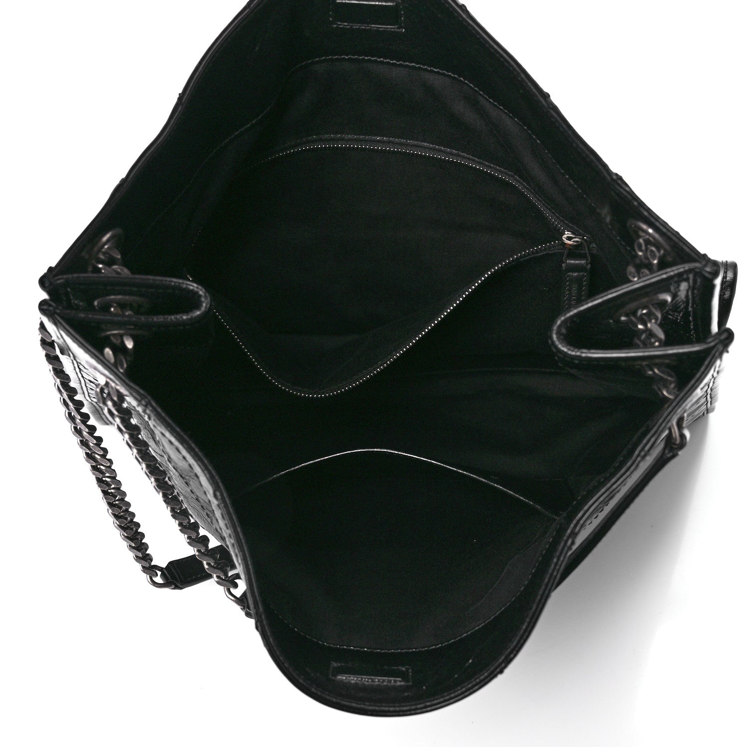 Saint Laurent Crinkled Calfskin Matelasse Monogram Niki Shoulder Bag Black 5 of 11