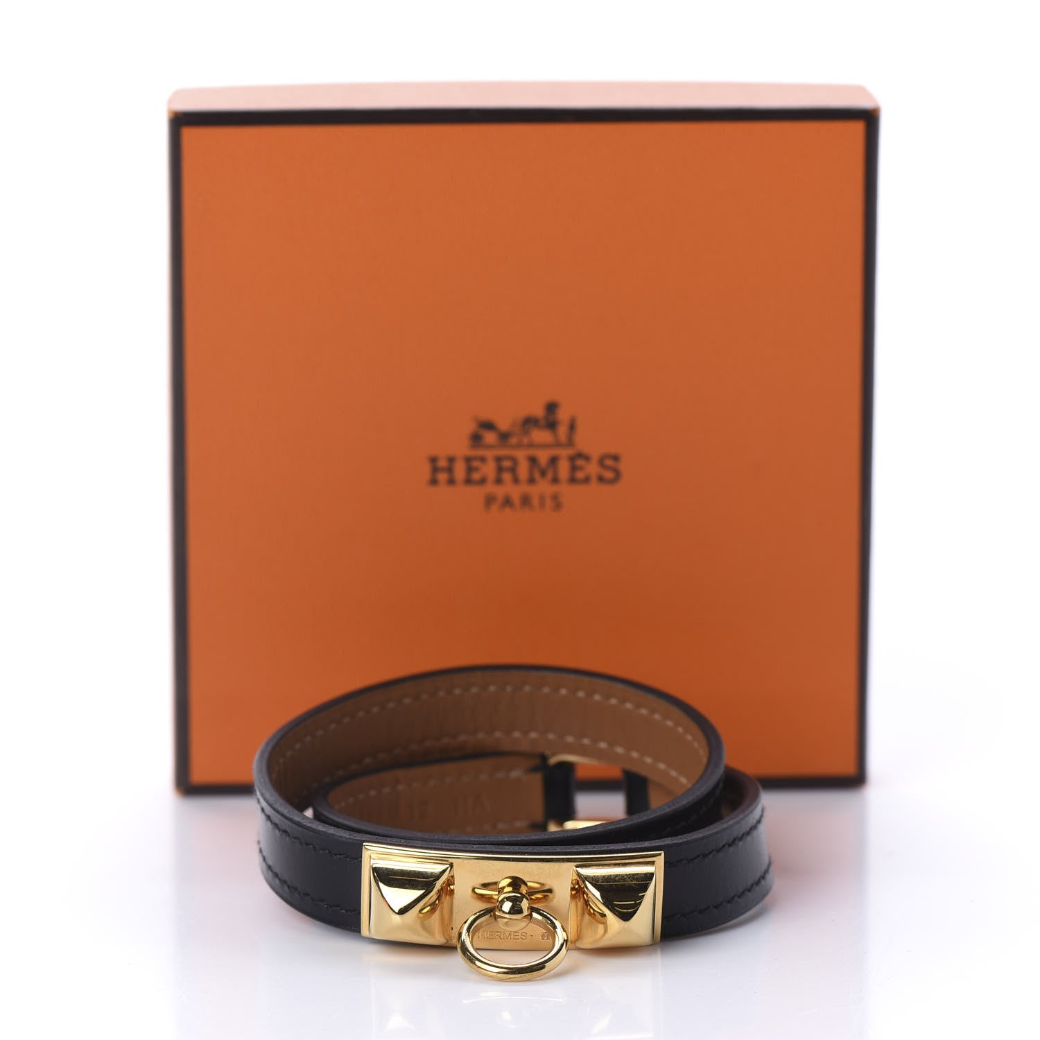 Hermes Box Rivale Double Tour Bracelet T2 Black 6 of 6