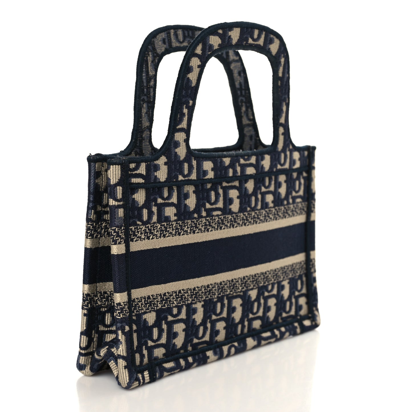 Oblique Mini Book Tote Blue Multicolor