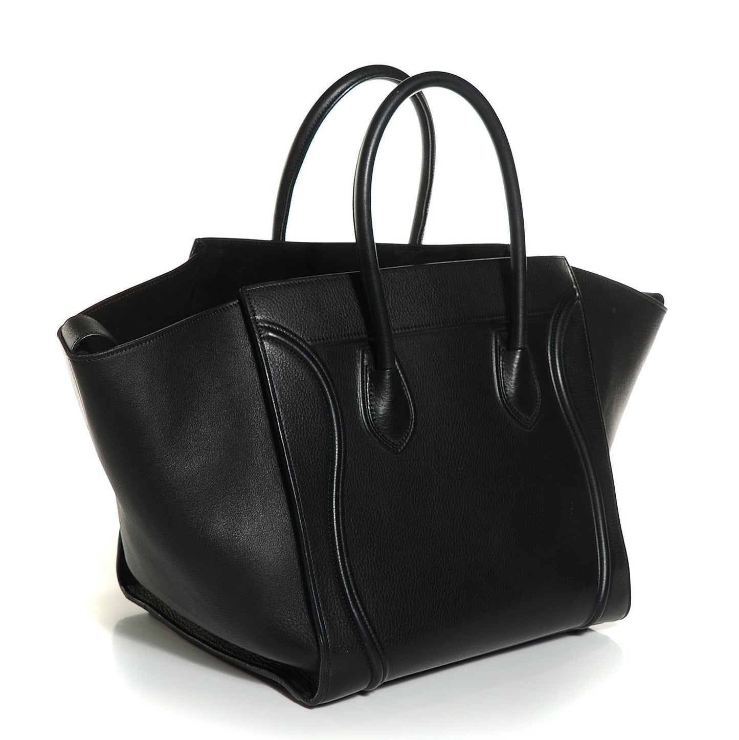 Supple Calfskin Medium Phantom Luggage Black