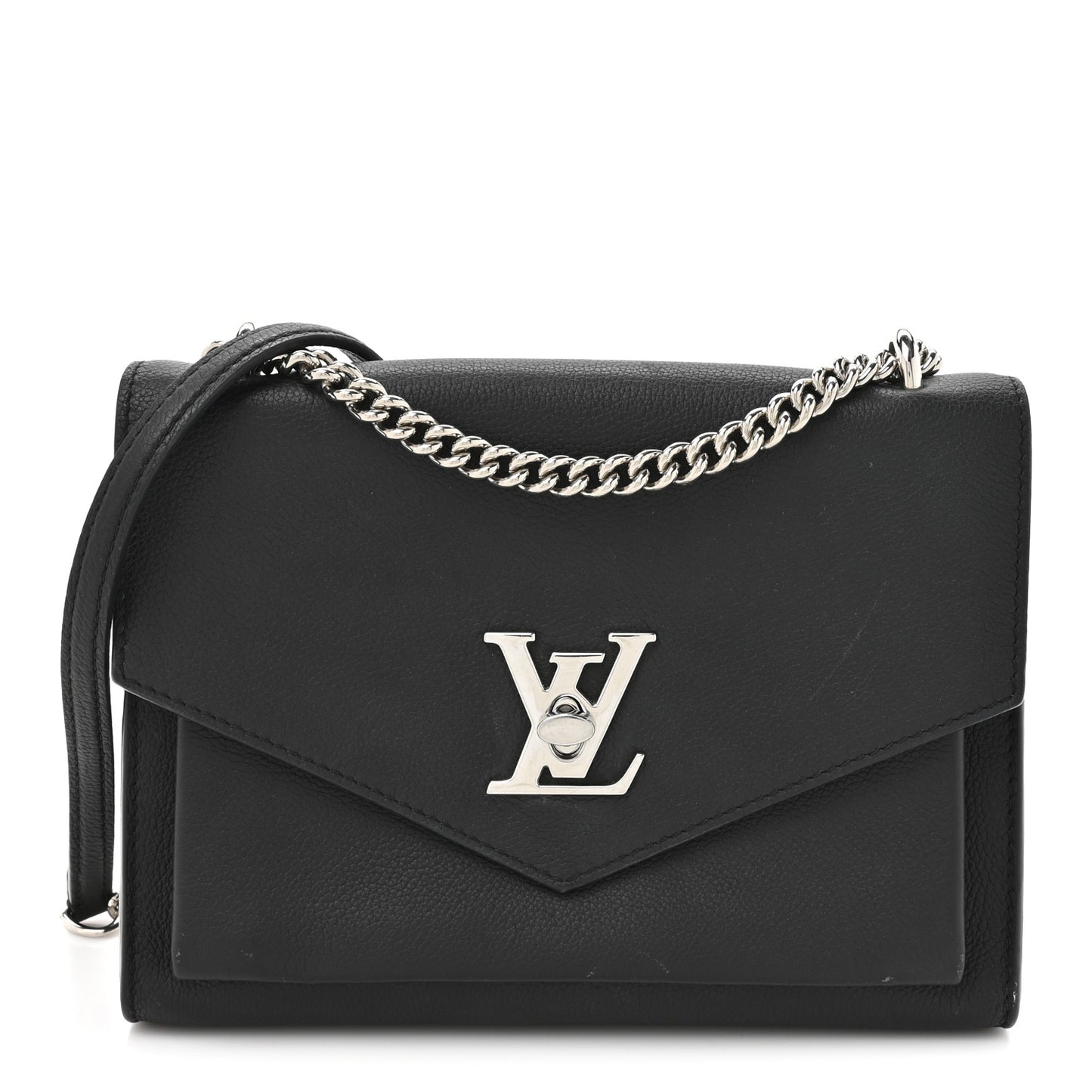 Soft Calfskin Mylockme Chain Bag BB Black