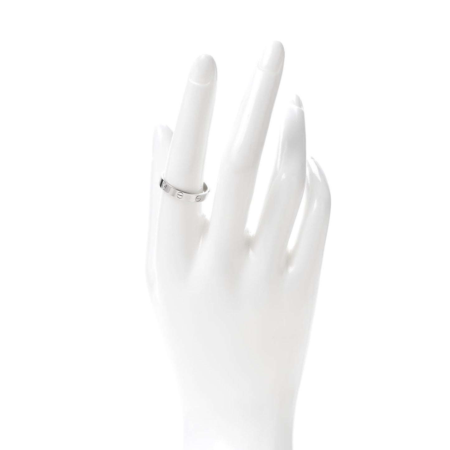 18K White Gold 3.5mm LOVE Wedding Band Ring 58 8.25