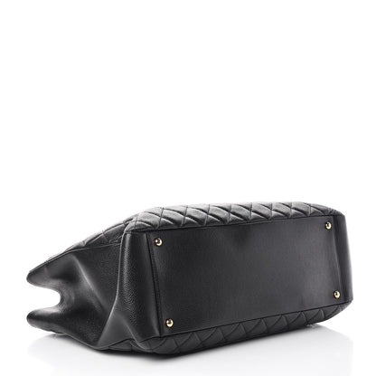 Chanel Caviar Quilted XL Grand Shopping Tote GST Black 4 of 17