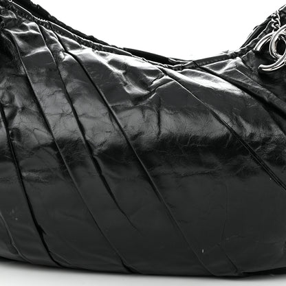 Chanel Glazed Calfskin Twisted Hobo Black 8 of 11