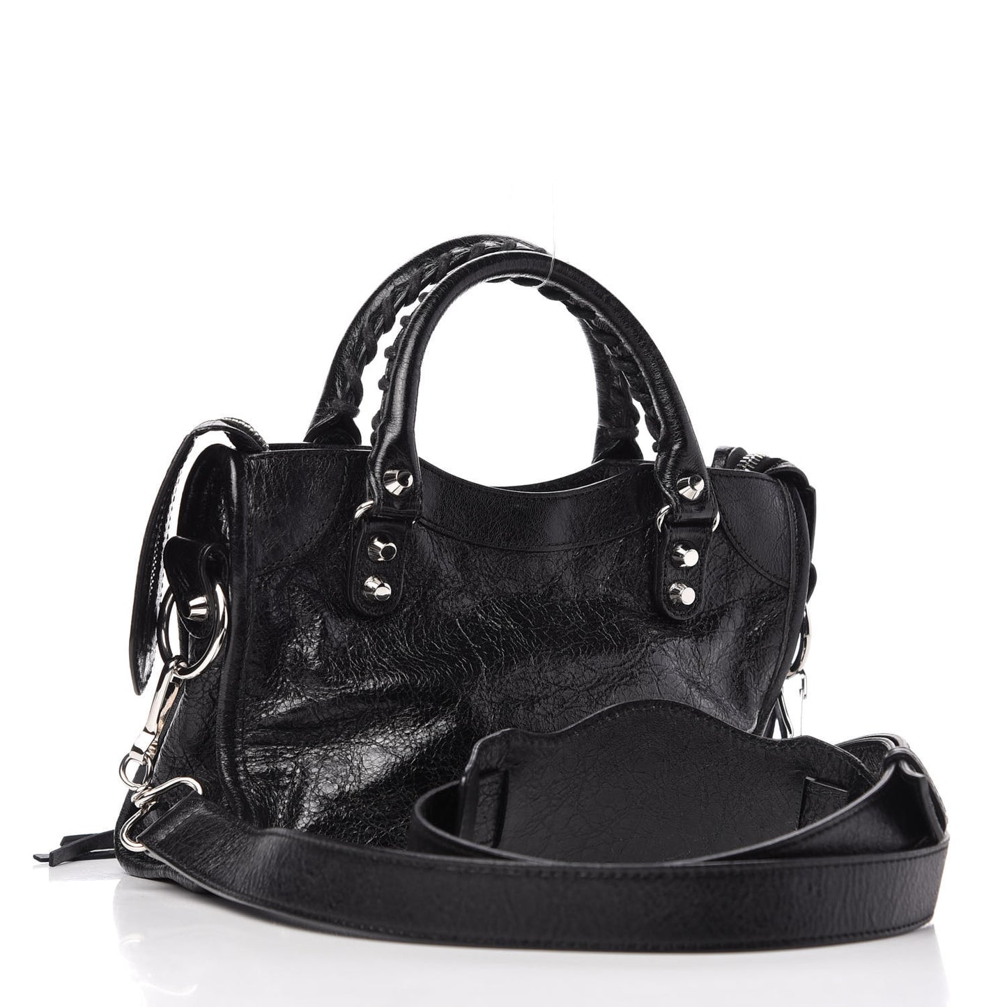 Agneau Classic Silver Hardware Mini City Black