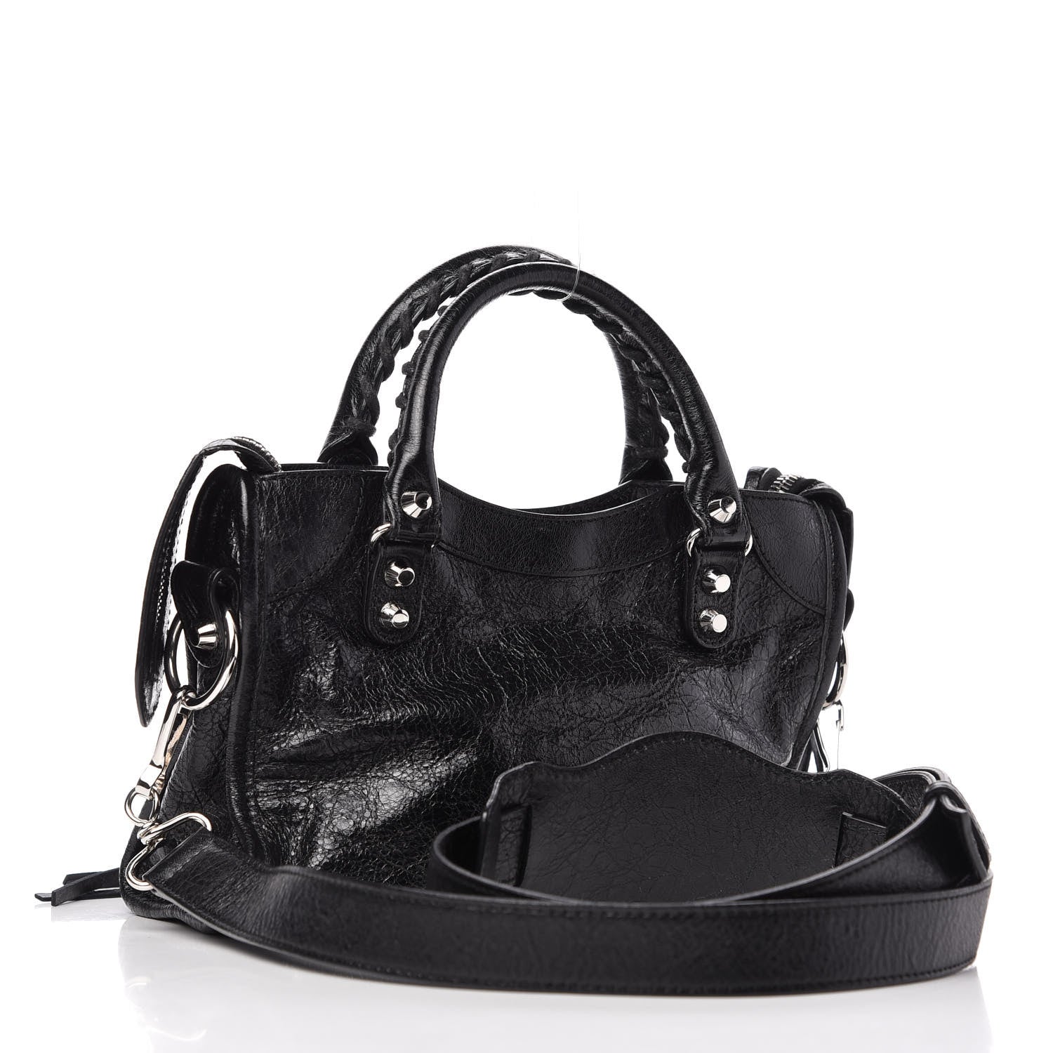 Balenciaga Agneau Classic Silver Hardware Mini City Black 3 of 9