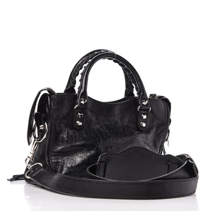 Balenciaga Agneau Classic Silver Hardware Mini City Black 3 of 9