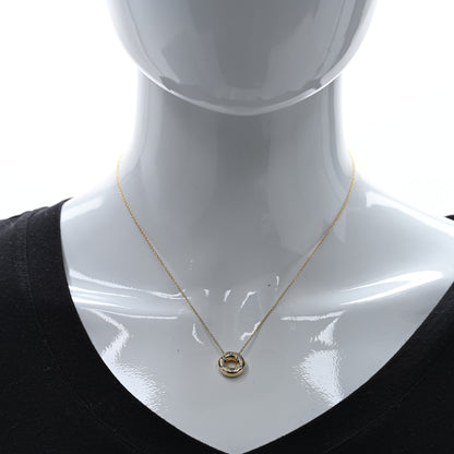 Tiffany 18K Yellow Gold Platinum Diamond .15ct Etoile Circle Pendant Necklace 3 of 4