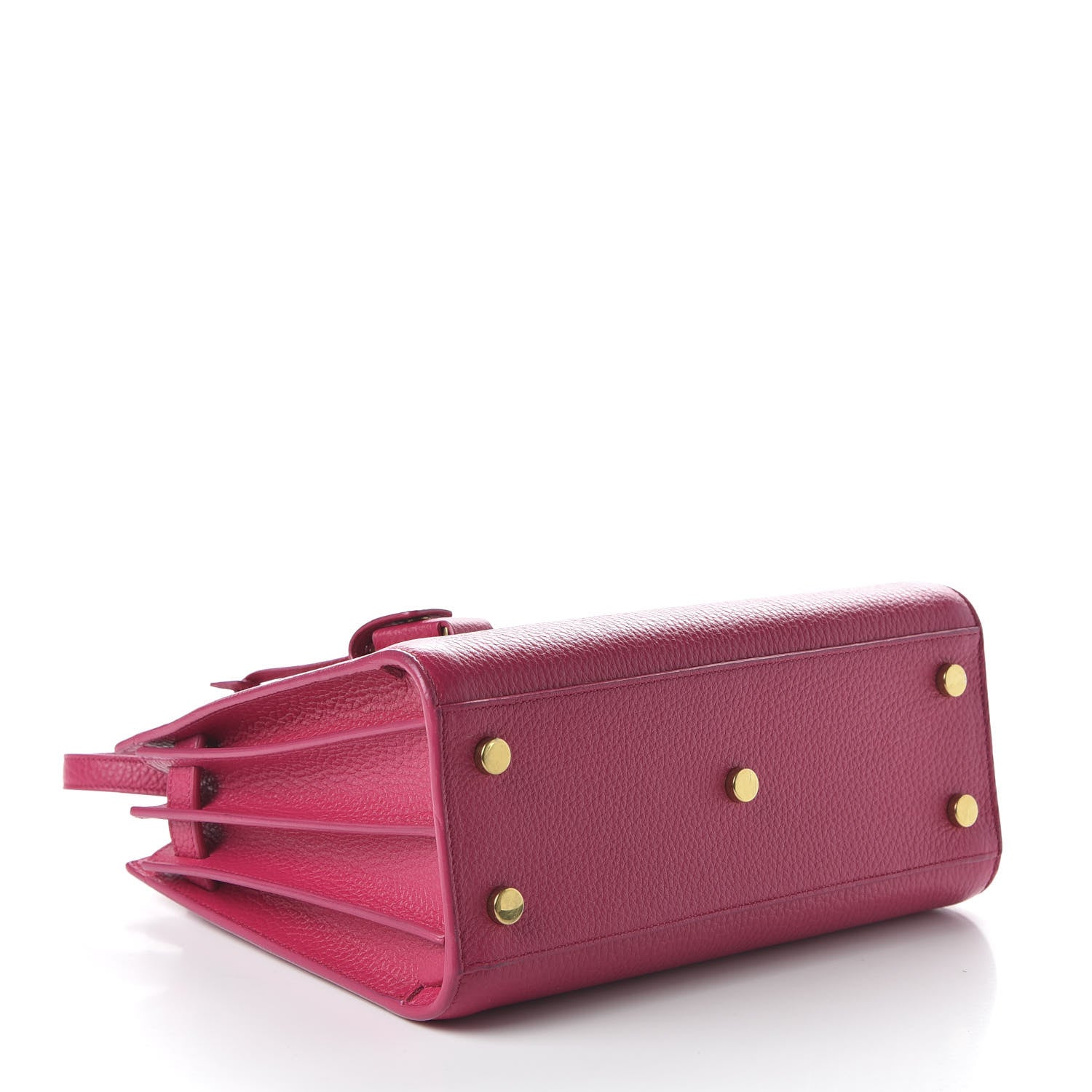Saint Laurent Grained Calfskin Baby Sac De Jour Fuchsia 5 of 10