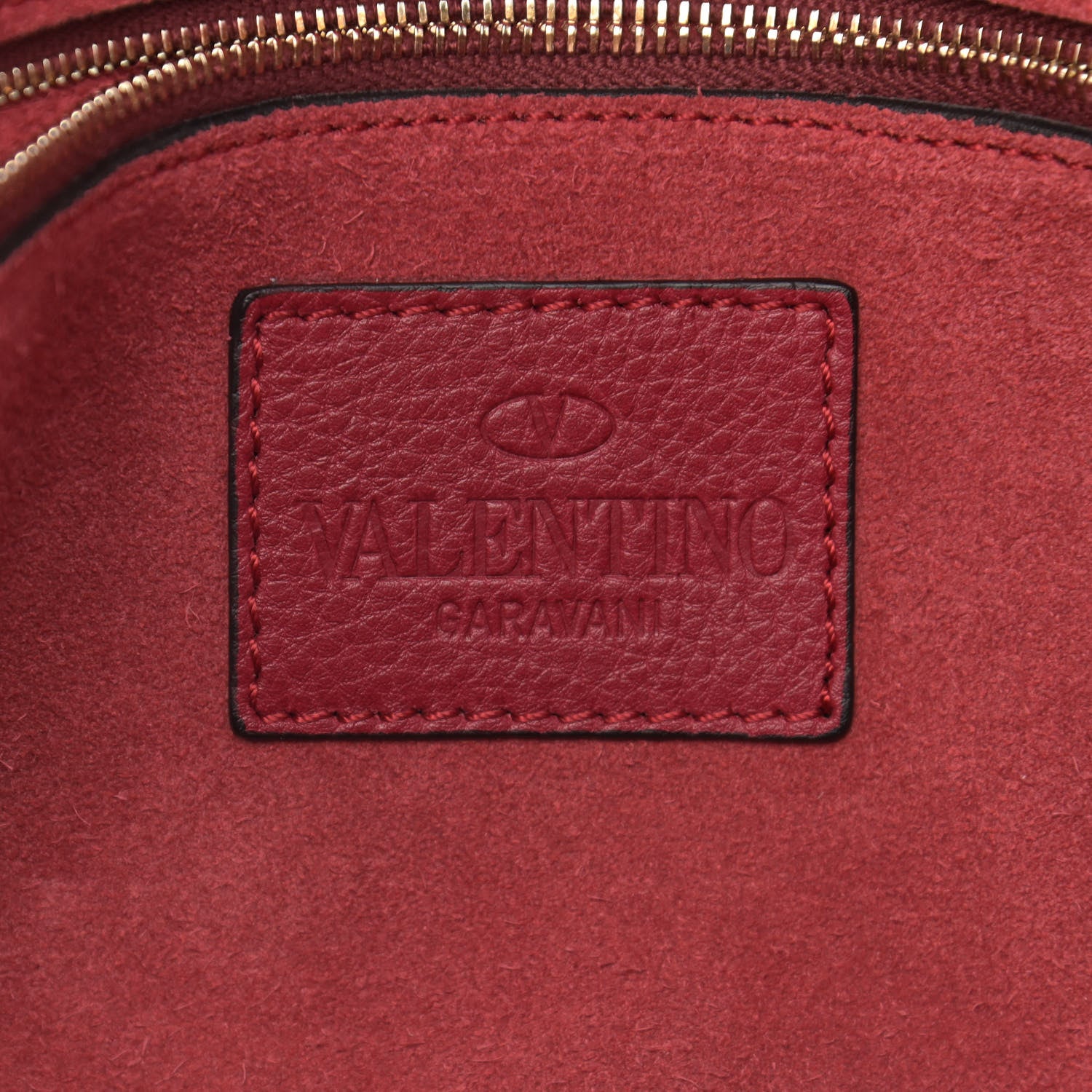 Valentino Garavani Pebbled Calfskin Rockstud Shoulder Bag Red 6 of 10