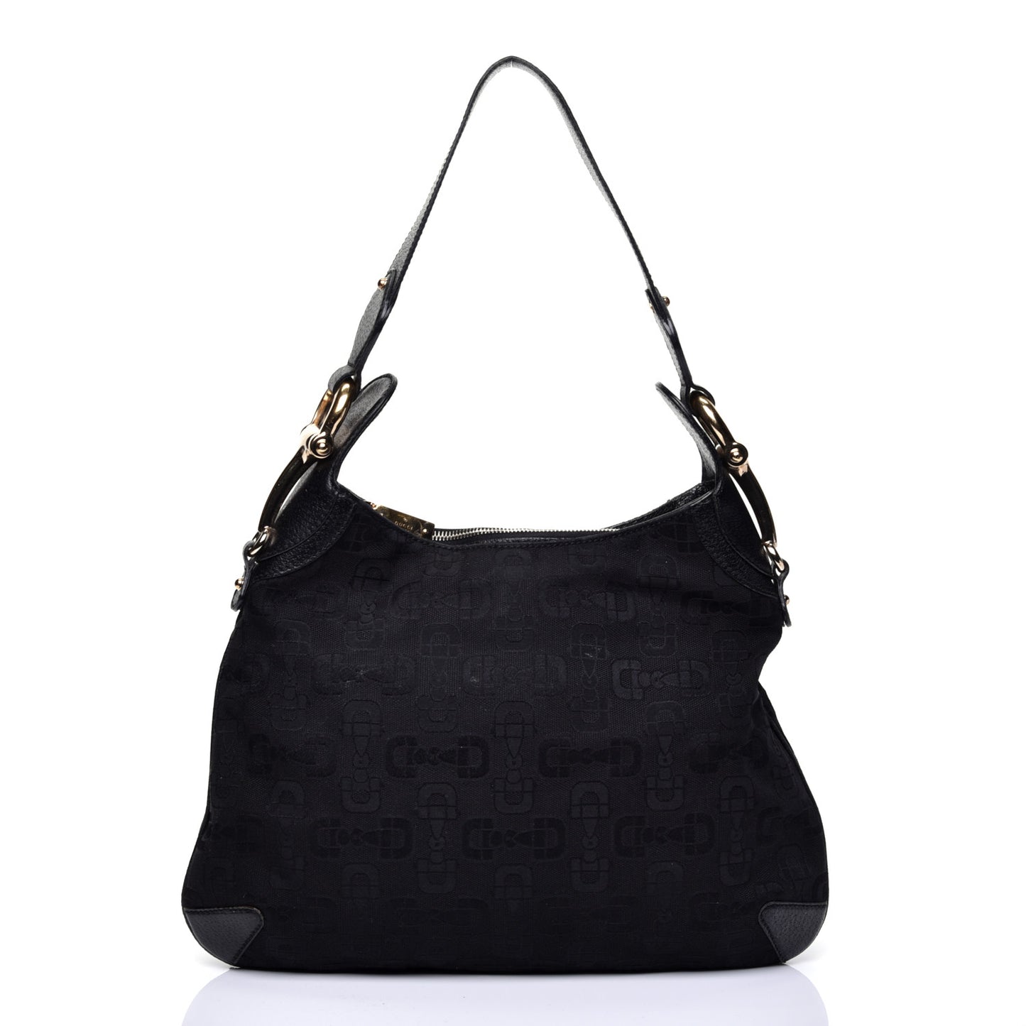 Canvas Horsebit Creole Hobo Black