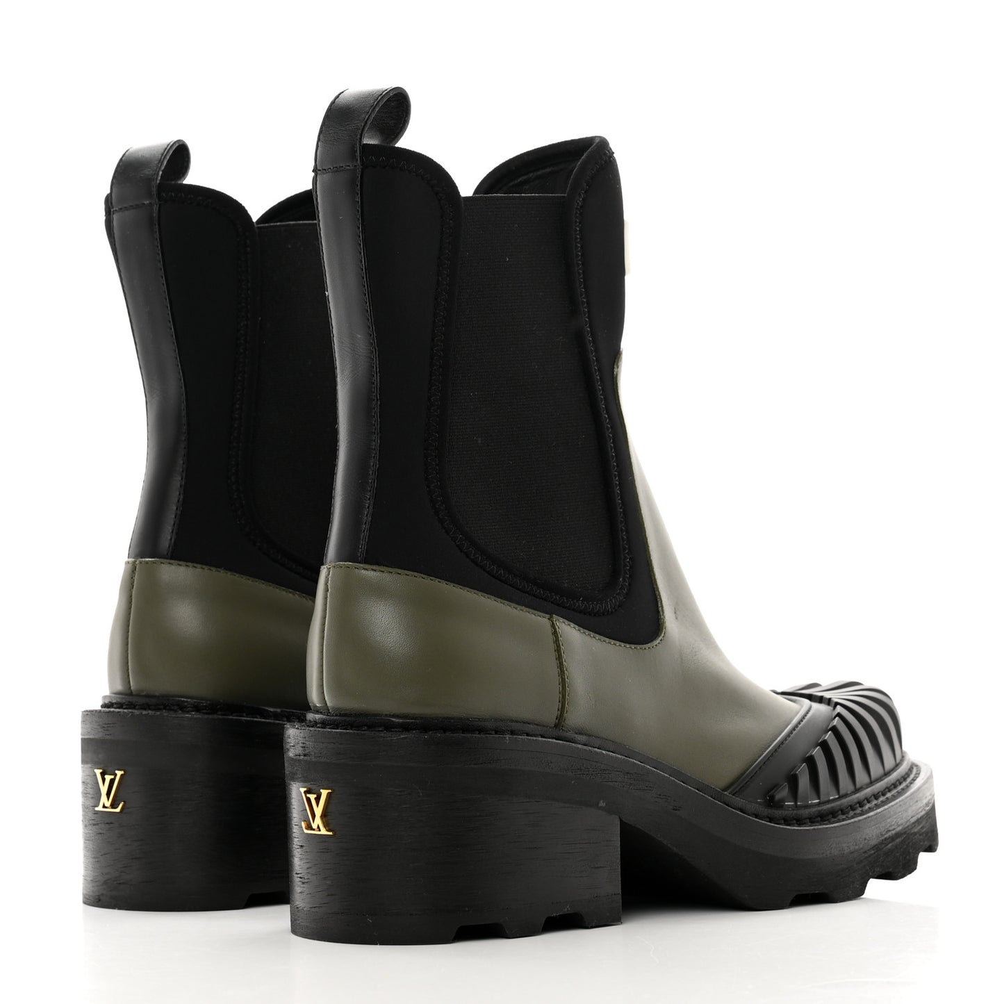 Calfskin Beaubourg Ankle Boots 39 Black Green