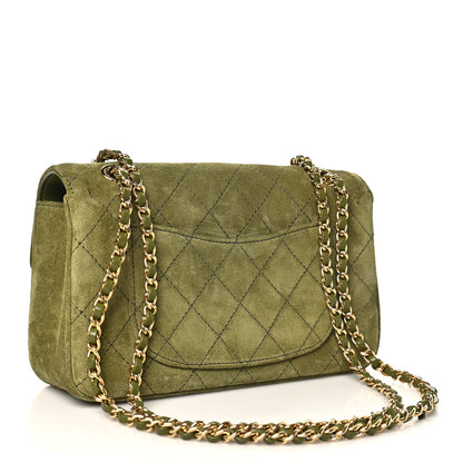 Chanel Suede Calfskin Mini Souplissimo Flap Khaki 2 of 10