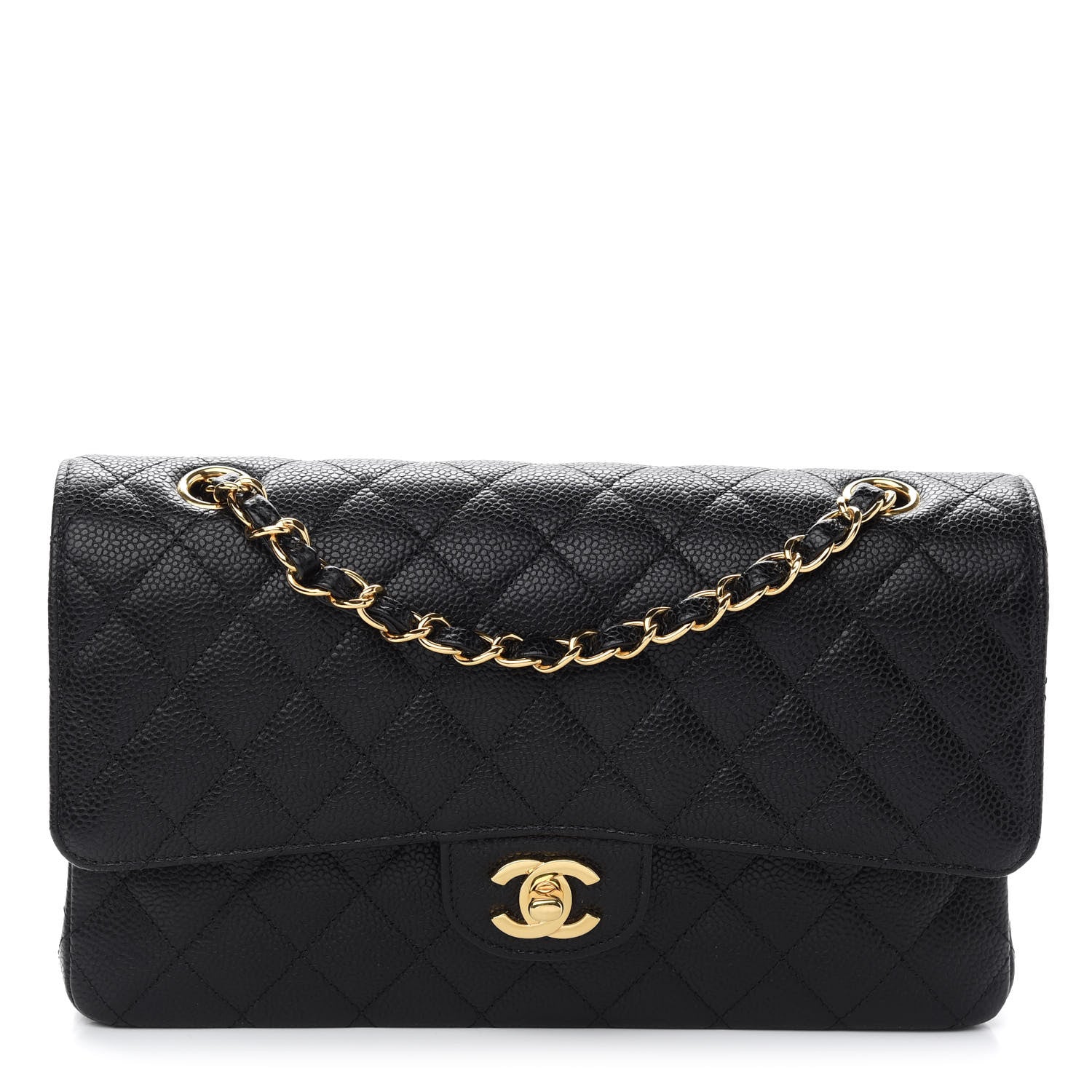Chanel Caviar Quilted Medium Double Flap Black 1 of 9
