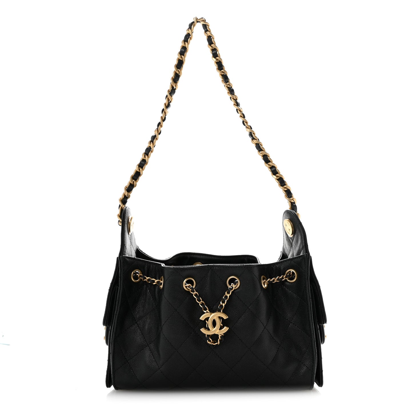 Caviar Quilted Mini Chanel 25 Handbag Black