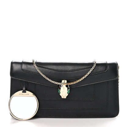 Bulgari Calfskin Serpenti Forever Shoulder Bag Black 3 of 9