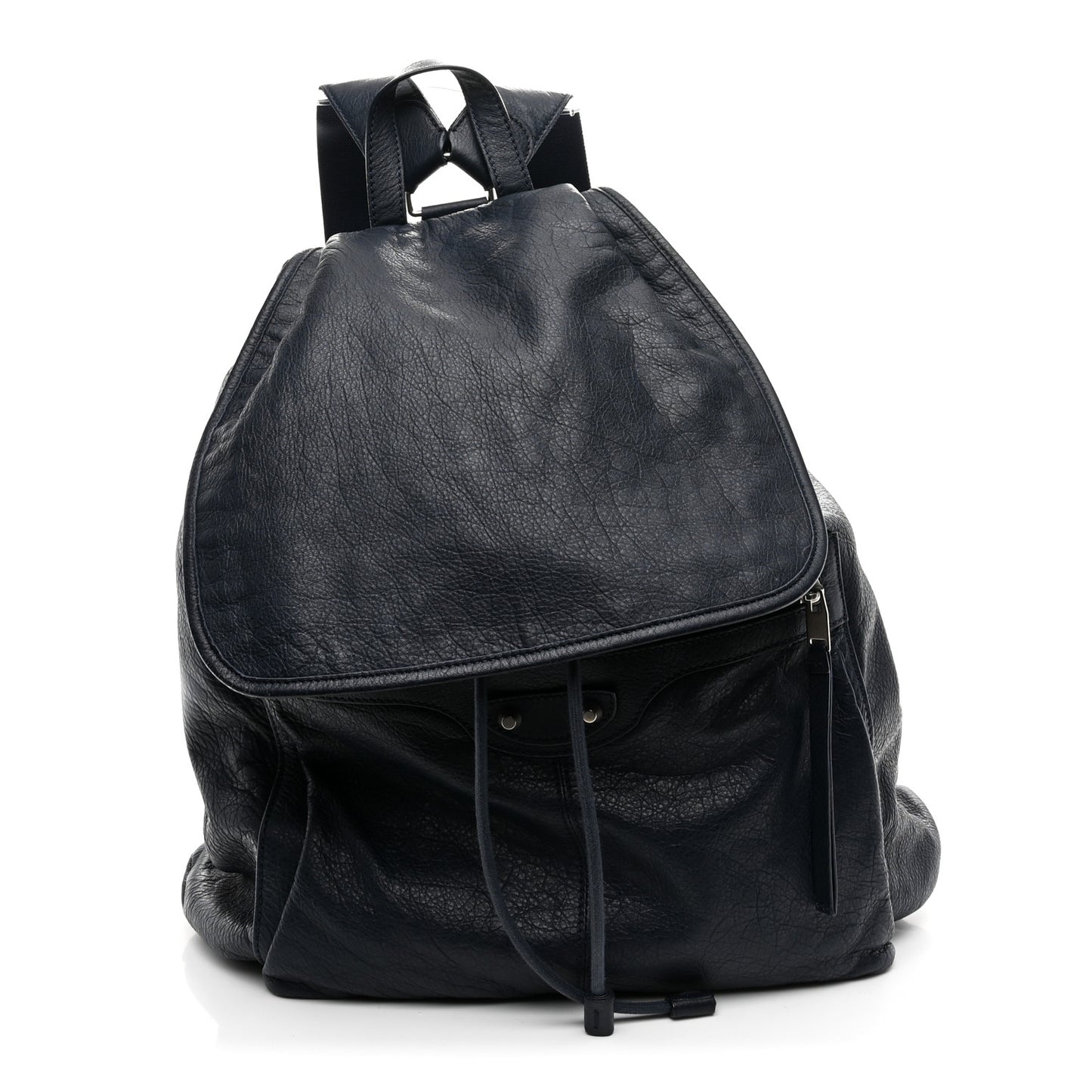 Agneau Giant 12 Silver Hardware S Traveler Backpack Bleu Obscur