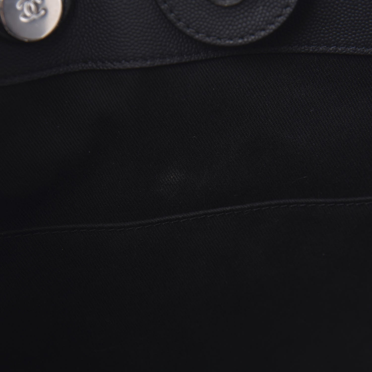 Chanel Grained Calfskin Large Coco Eyelets Shopping Tote Black 11 of 11