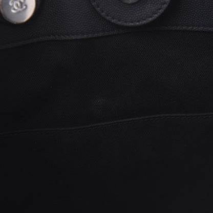 Chanel Grained Calfskin Large Coco Eyelets Shopping Tote Black 11 of 11