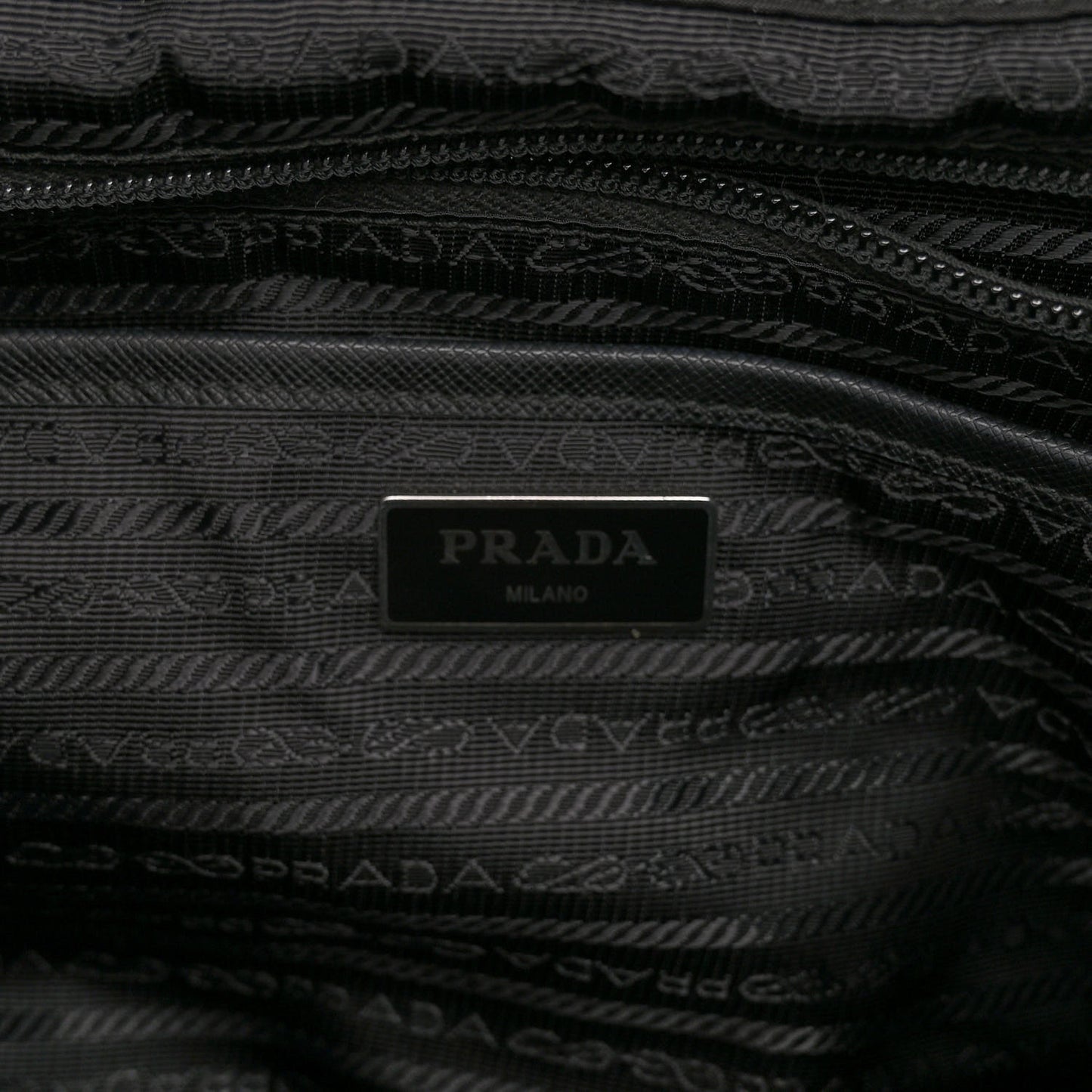 Tessuto Nylon Saffiano Medium Backpack Black