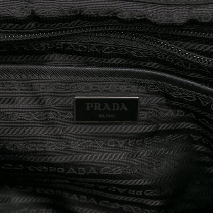 Prada Tessuto Nylon Saffiano Medium Backpack Black 6 of 9