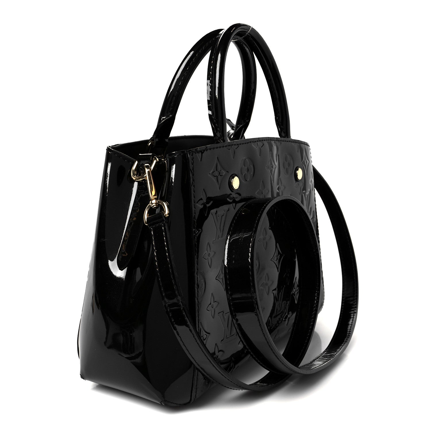 Louis Vuitton Vernis Montaigne BB Black 3 of 10