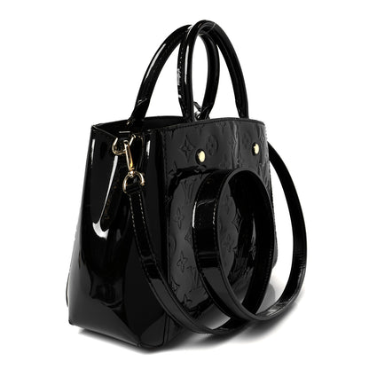 Louis Vuitton Vernis Montaigne BB Black 3 of 10