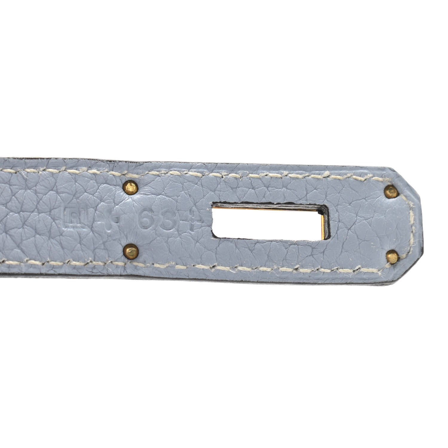 Hermes Taurillon Clemence Horseshoe Bi-Color Kelly Retourne 32 Bleu Hydra Bleu Lin 7 of 10