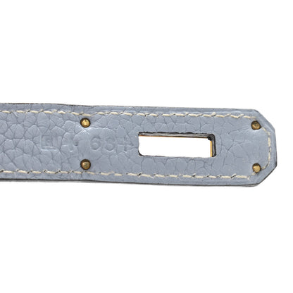 Hermes Taurillon Clemence Horseshoe Bi-Color Kelly Retourne 32 Bleu Hydra Bleu Lin 7 of 10