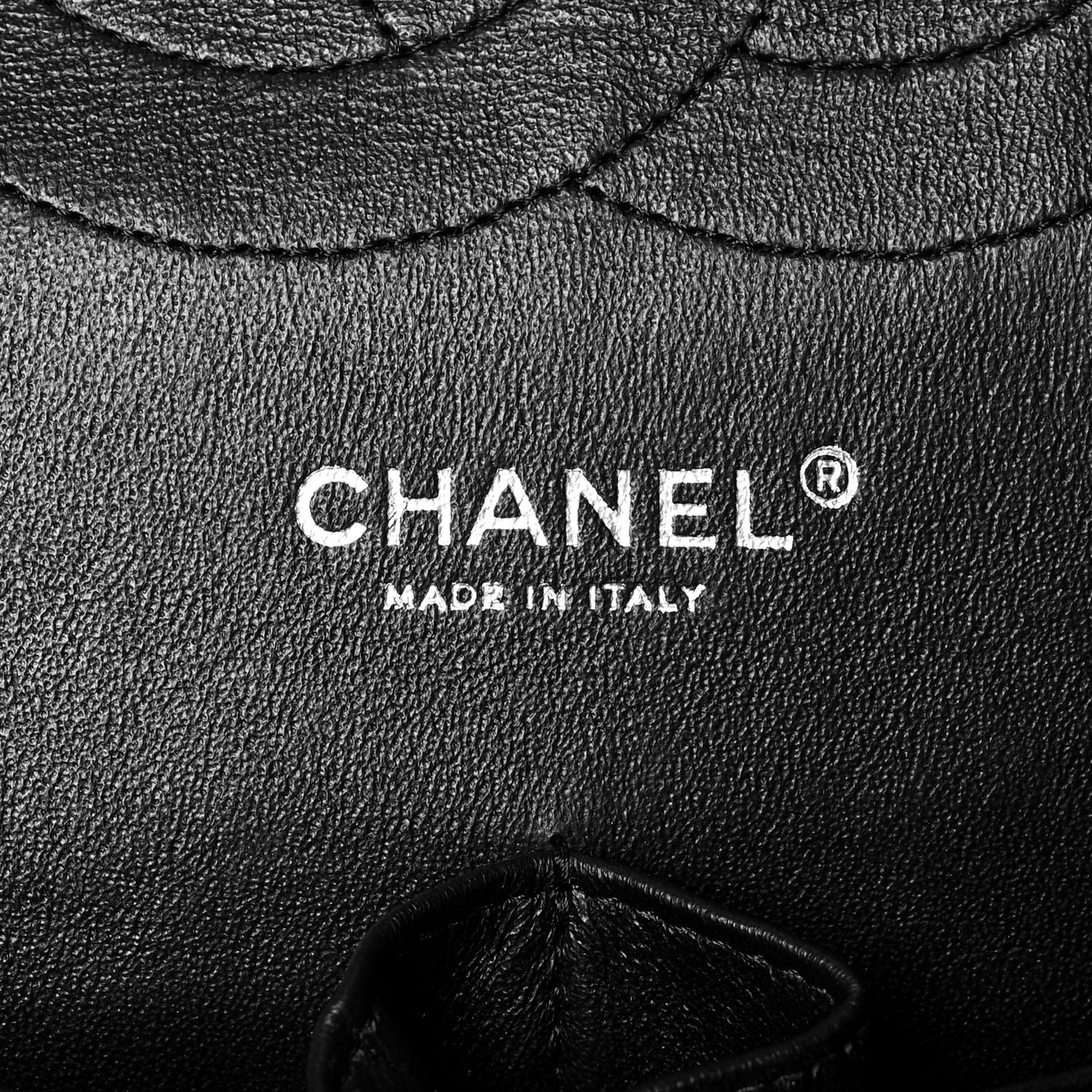 Patent Quilted Jumbo Double Flap Black
