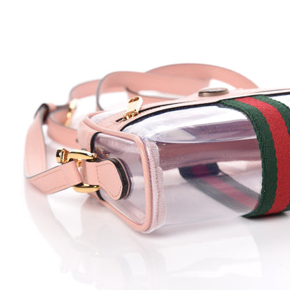 Gucci Vinyl Web Mini Ophidia Transparent Shoulder Bag Perfect Pink 8 of 10