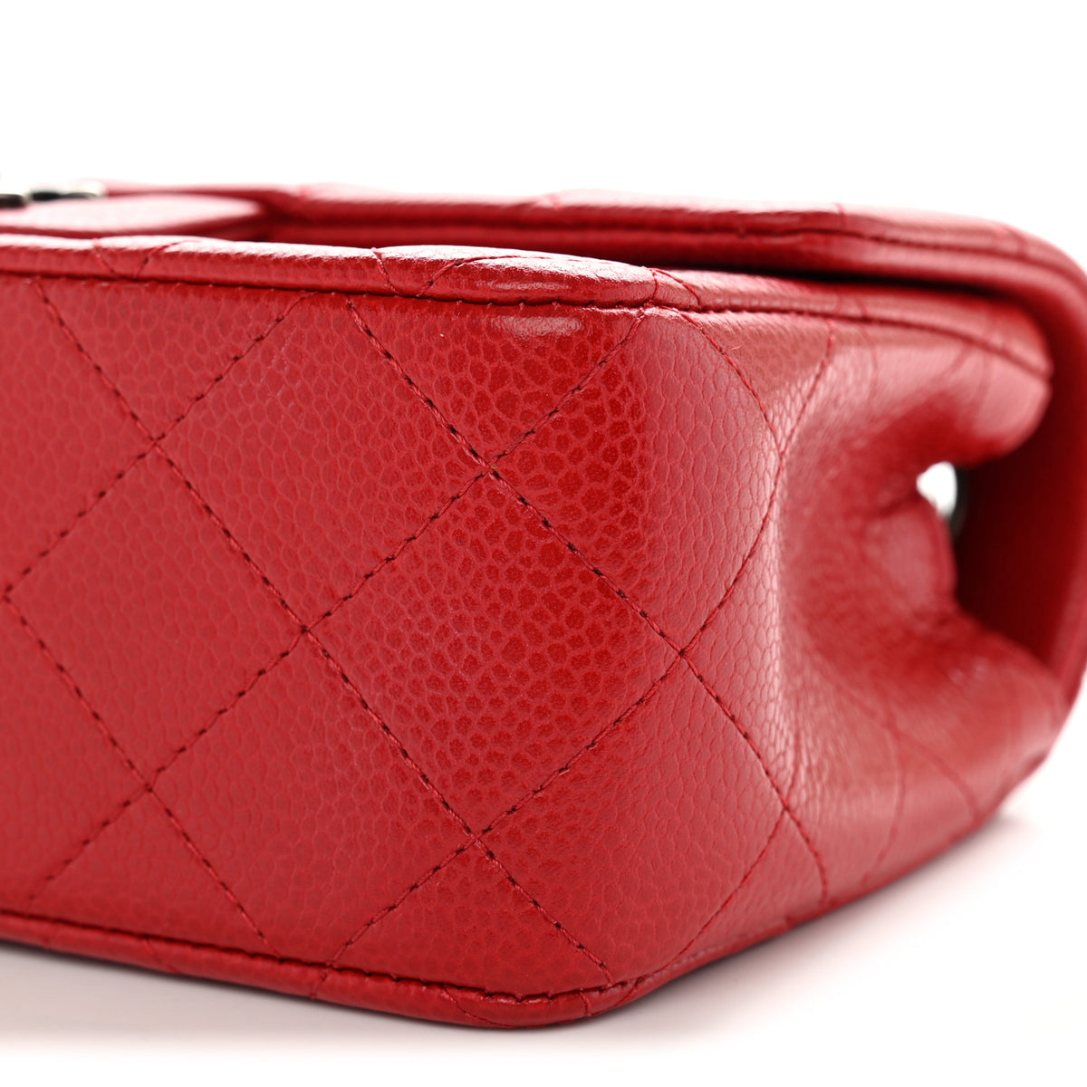 Chanel Caviar Quilted Mini Rectangular Flap Red 10 of 11